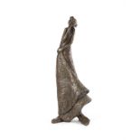 A resin figural sculpture of a standing girl