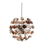 A Sputnik art glass hanging light fixture