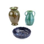 Three art pottery vases