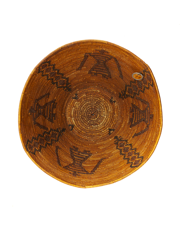 A Yokuts / Tulare Indian polychrome basket - Image 2 of 3