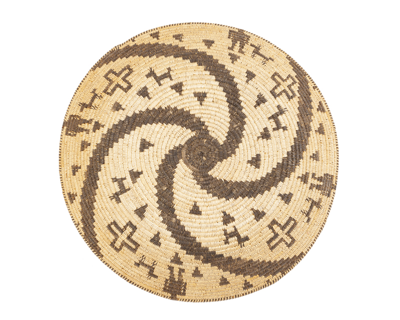 A Yavapai Apache pictorial basketry tray - Image 3 of 3