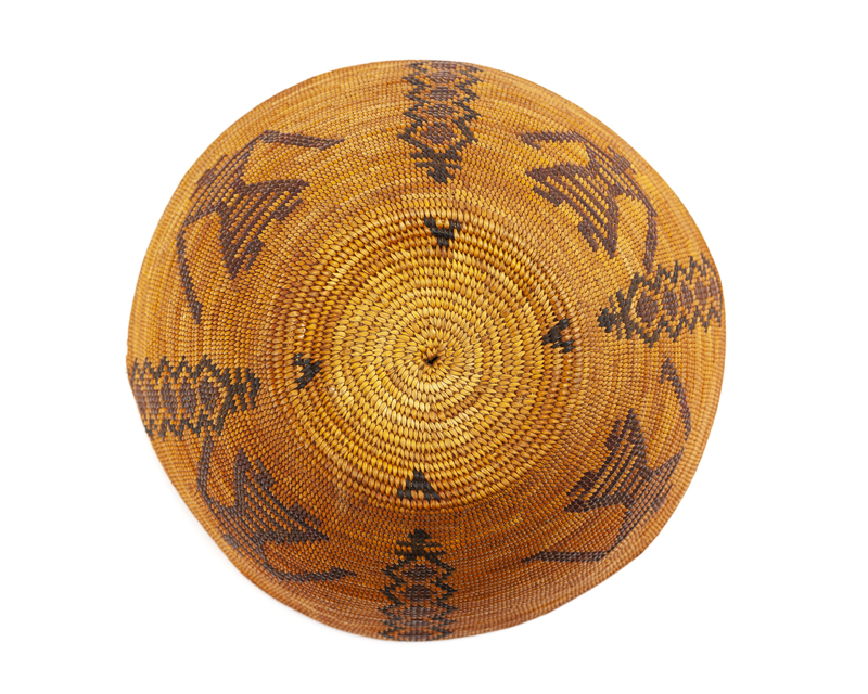 A Yokuts / Tulare Indian polychrome basket - Image 3 of 3