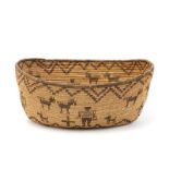 An Apache oblong figural basket