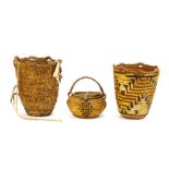 Three Klickitat baskets