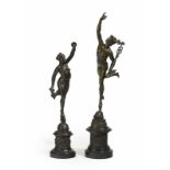 A pair of Mercury and Fortuna sculptures