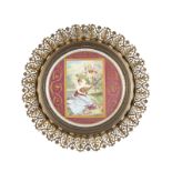 A Royal Vienna-style painted porcelain plaque