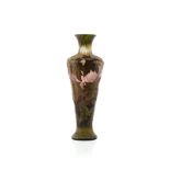 A cameo and vitrified art glass cabinet vase, Daum Nancy