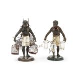 Two Continental cold-painted blackamoor figures