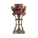 A Napoleon III-style gilt bronze-mounted oil lamp base