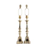 A pair of pricket table lamps, Provasi