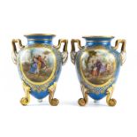 A pair of Paris porcelain urns