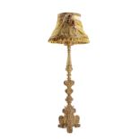 An Italian carved pricket stick-style floor lamp, Provasi