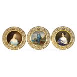 Three Rosenthal Bavaria cabinet plates