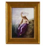 A framed porcelain plaque, Bowo & Dotter