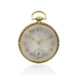 A Tissot 14k gold open face pocket watch