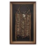 A framed Contemporary Cheyenne beaded breastplate