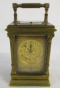 Brass repeating carriage clock H 15.