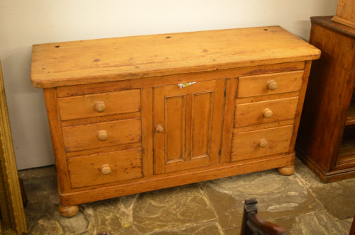 Victorian pine dresser base
