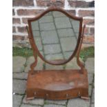 Georgian shield shaped toilet mirror