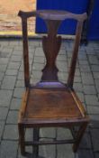 Georgian Chippendale style elm country chair