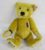 Steiff 'Help for Heroes' teddy bear with medal and wristband