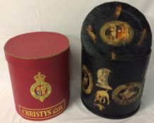 Christys' hat box & a decoupage hat box