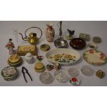 Mixed lot including ceramic figure, miniature character jugs,