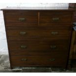 Late Victorian mahogany chest of drawers H122cm W121cm