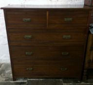 Late Victorian mahogany chest of drawers H122cm W121cm