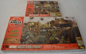 Airfix 1:76 WWI Western Front A50060 and Airfix 1:76 Battlefront A50009 sets