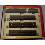 Hornby OO gauge The Royal Highlander" LMS Coronation class "Duchess of Devonshire" with 3 coaches,