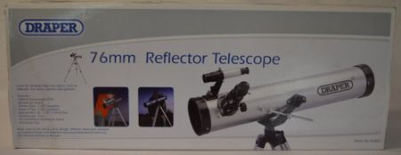Draper 76mm reflector telescope,