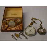 Limit pocket watch, small fob watch on chain,