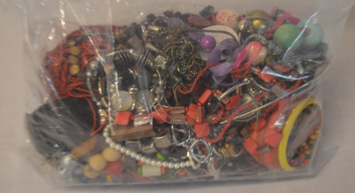 Large bag of mixed costume jewellery