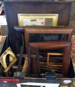 Various old picture frames,