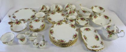 Quantity of Royal Albert 'Country Roses' approx 60 pieces