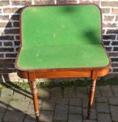 Early Victorian fold over card table