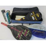 Assorted tennis rackets inc Donnay, Rucanor & Dunlop,