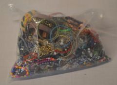 Large bag of mixed costume jewellery