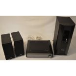 Panasonic DVD home theatre system including subwoofer and 2 small speakers