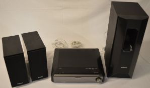 Panasonic DVD home theatre system including subwoofer and 2 small speakers