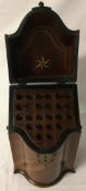 Early 19th century mahogany veneer serpentine front cutlery box