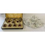 Carlton ware cased Rouge Royale coffee cans and saucers & Richard Ginori Italy tea service