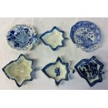 4 late 18th/early 19th century leaf dishes (2AF),