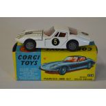 Corgi Toys Marcos 1800 GT with Volvo Engine (white with green stripes to bonnet) No 324 with box