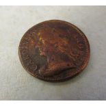 Charles II copper farthing 1674