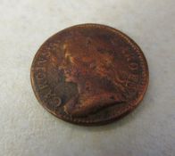 Charles II copper farthing 1674