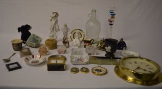 Mixed lot including modern wall clock, Galileo thermometer,