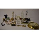 Mixed lot including modern wall clock, Galileo thermometer,