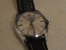 Rolex Oyster Perpetual Air-King precision gents wristwatch on a leather strap,